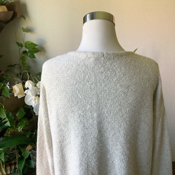 Lilla P Oatmeal 65%Cotton 10%Acrylic 10%Polyester Crew Neck Sweater size L - Picture 8 of 14